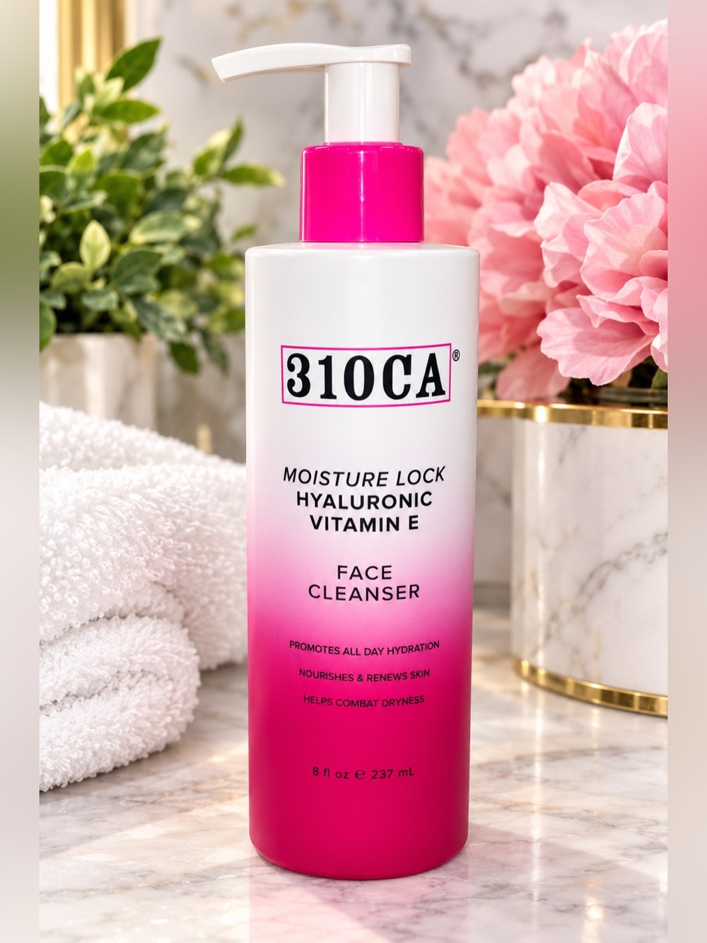 ✨ 310CA Moisture Lock Hyaluronic Vitamin E Face Cleanser – 8 fl oz / 237 mL ✨
